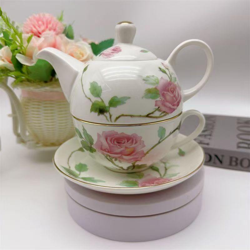 Flower Teapots,Coffee Pot,Mother Child Pots,One Pot and One Cup,British High-end Afternoon,Single Tea Set,Household Teaware