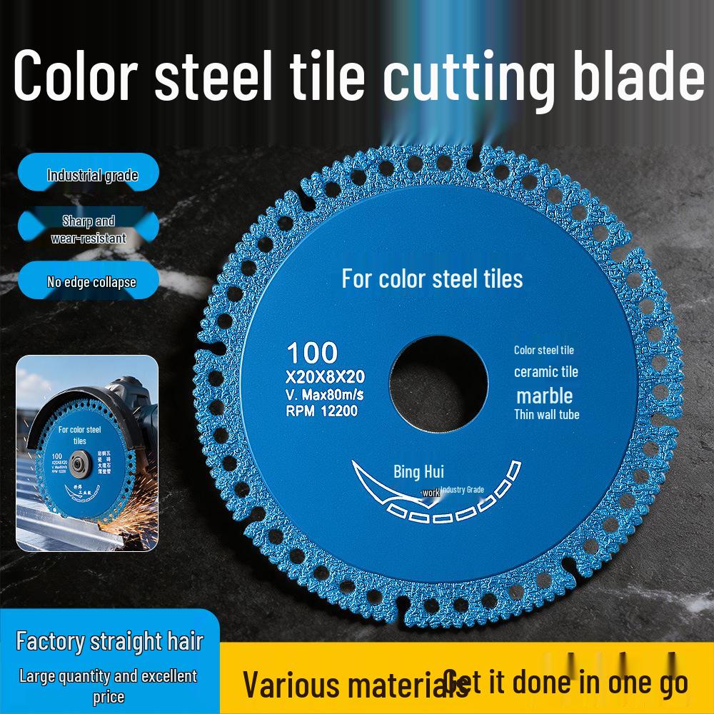 Brazed Angle Grinder Blade for Cutting Steel, Tile, Marble, Sheet Metal, and Thin-Walled Pipes