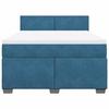 Maison Exclusive - Sommier à lattes de lit et matelas Bleu foncé 140x190cm Velours
