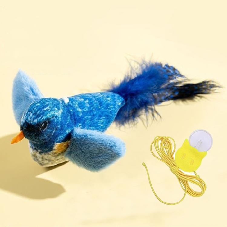 Interactive Cats Teaser Chirping Kittens Bird Toy Unpredicatable Chirping for Indoor Outdoor Play Accessories