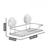 Toilet Suction Cup Storage Rack No Drilling Bathroom Kitchen Storage Box Wall Mounted Makeup Shelves Shower Gel Organizer Holder