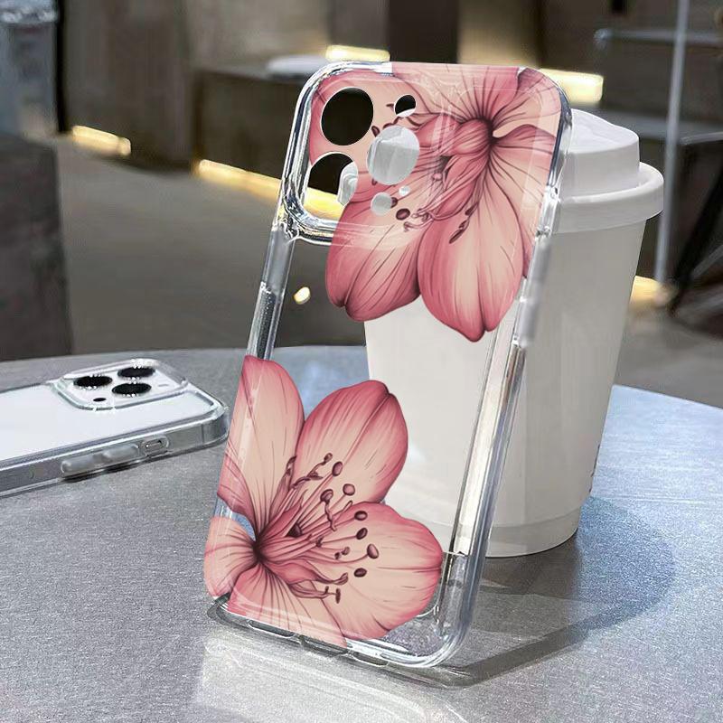 Blumen-Collage Süßes Muster Klare Handyhülle Für iPhone 17 Air Case 16 15 14 13 12 11 Pro Max XS X XR 7 8 Plus Stoßfeste Abdeckung