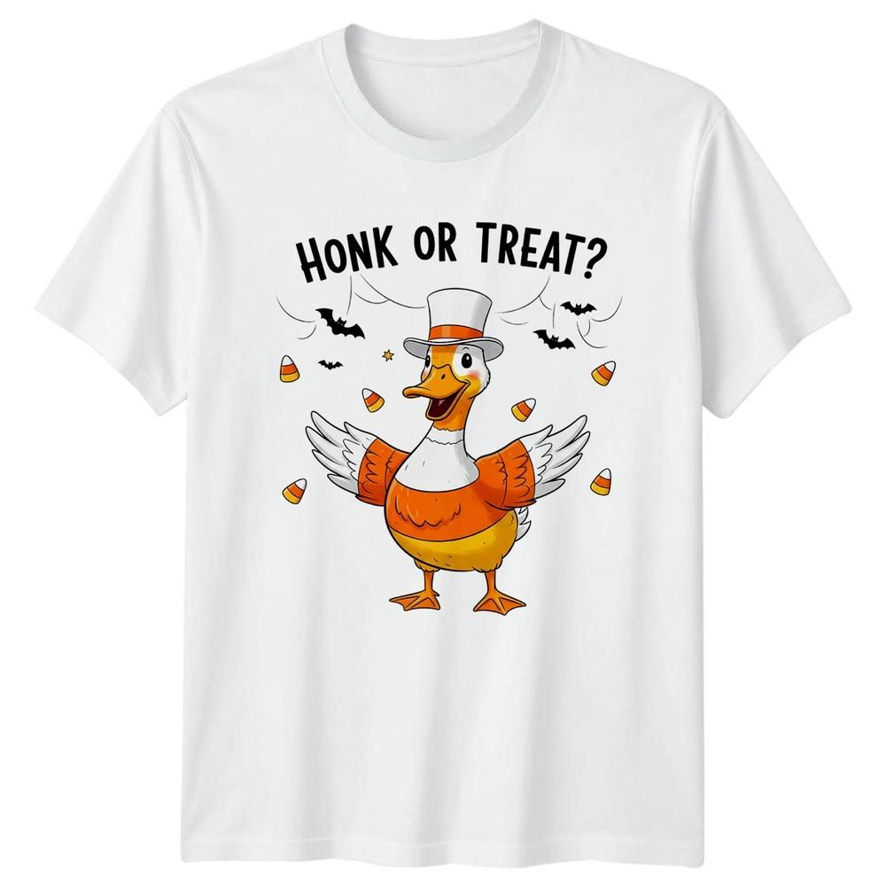 Honk Or Treat TShirt Candy Corn Goose Halloween Gift For Him And Her S