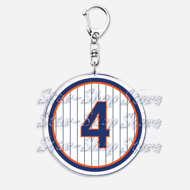 Popular Baseball Jersey Player Number Keychains for Accessories Bag New York Sports Keyrings Jewelry Friends Fans Gifts