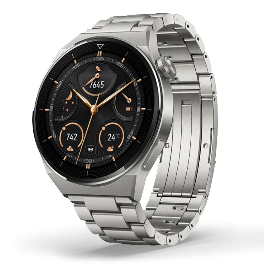 22mm Titanium Link Bracelet for Huawei Watch GT 5 46mm 3 Pro Ultimate Correa Strap for Samsung Galaxy 3 45mm Gear S3 Luxury Band