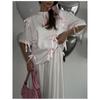 Summer New Design Three-dimensional Bow Decoration Versatile Mid-length T-shirt for Women