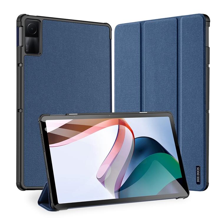 Для Xiaomi Redmi Pad 10.61 Магнитный чехол-книжка из кожи серии DUX DUCIS Domo для планшета For Xiaomi Redmi Pad 10.61 синий