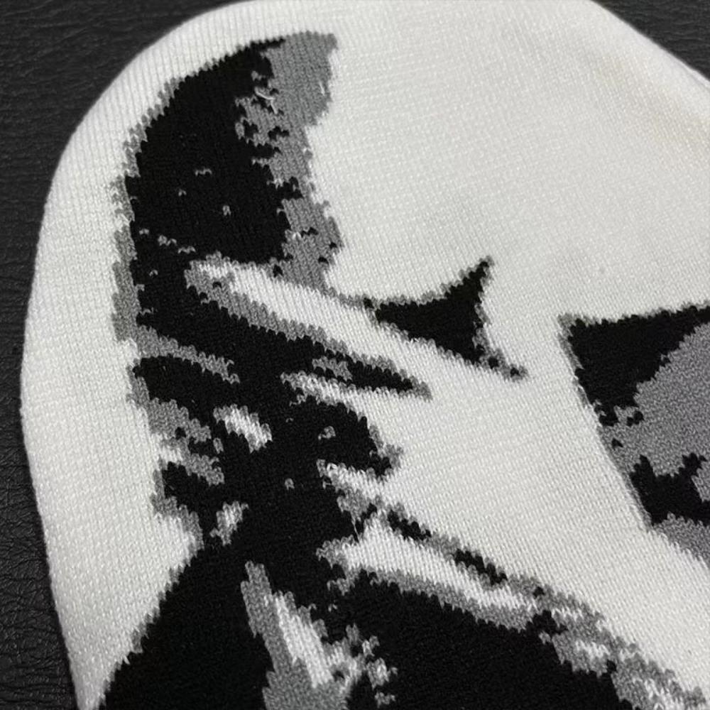 Hip Hop Printing Knitting Cap Hat Y2k Keep Warm Cold Cap Fiber Couple Warm Hats Outdoor