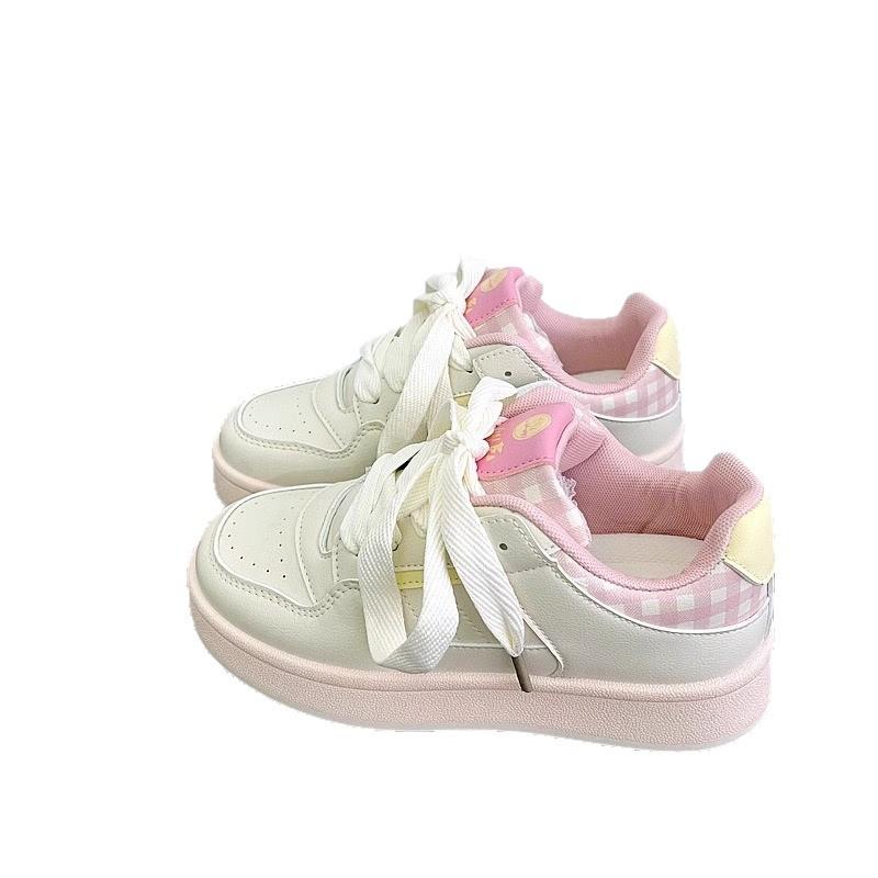 Korean white shoes women's 2025 spring new versatile student platform casual sports board shoes tide support 2025