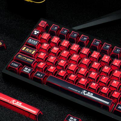 Manga Rot Schwarz Kirsche Tastenkappen Set PBT 129 Tasten Mx Schalter HI75 HI8 68 F99 104 64 Wooting Mechanische Tastatur