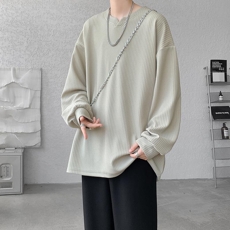 Maglione da Uomo in Maglia Vintage Casual Taglia Grande Pullover Manica Lunga Top