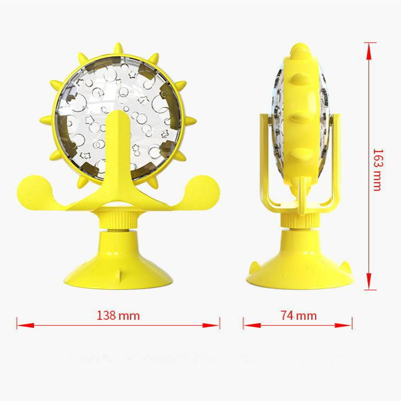 Dog Toys Cat Feeding Interactive Wheel Toys Pet Leaking Food Training Ball Slow Dog Cat Feeder Funny Dog Wheel Interactive Toy