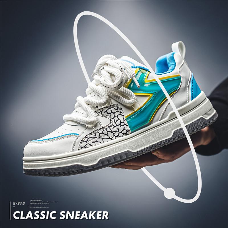 

Bread men s shoes spring sports and leisure tide brand board shoes design sense niche Internet celebrity explosion versatile low-top white shoes 39