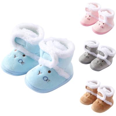 Toddler Newborn Baby Snow Print Soft Sole Boots Prewalker Warm Shoes