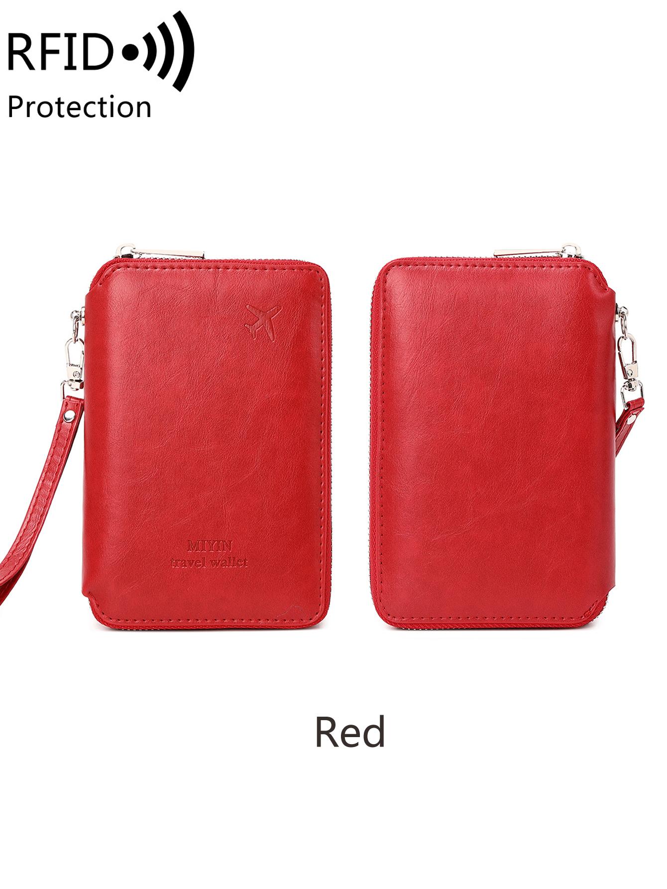 

Минималистичный и модный зажим для паспорта RFID + бирка для багажа из искусственной кожи, 2 шт./комплект, подходит для мужчин и женщин, дорожные аксессуары