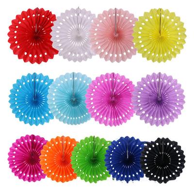 Honeycomb Snowflake Paper Fan Flower Hollow Origami Fan Wedding Festival Party Decoration Supplies Background Arrangement