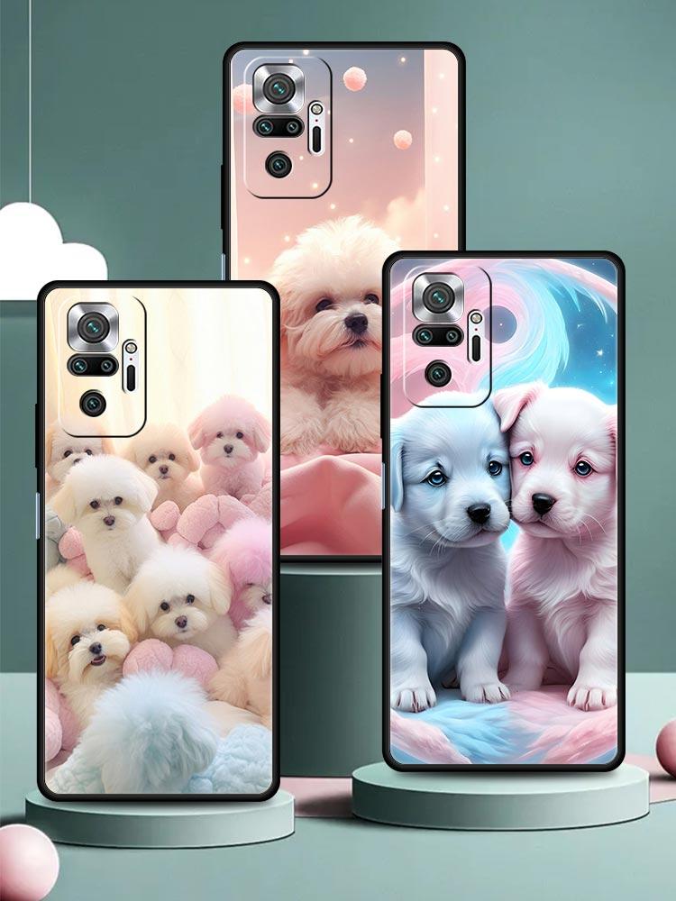 Cute Little Dog Phone Case Cover for Redmi 14C 10C Note 15 14 13 12 10 11 K40 Pro Plus 5G Shockproof Soft TPU Shell Fundas Bags