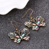Stylish Bohemian Women Butterfly Dragonfly Rhinestone Charm Hook Earrings Jewelry Gift