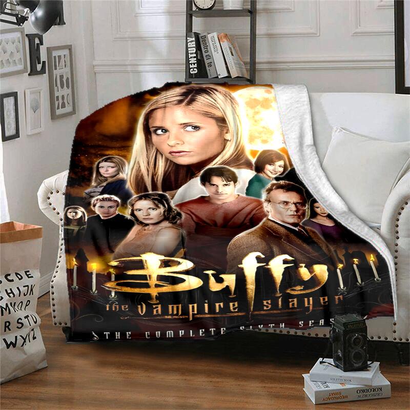 Buffy Flannel Blanket Soft Warm All-Season Throw, Design for Camping, Car Travel, Hiking Sofa, Bed, Office Perfect Gift for Parties