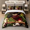 Blue Lock 3Pcs Bedding Set, Personalized Custom Name Text, 1 Duvet Cover & 2 Pillowcases For Bedroom