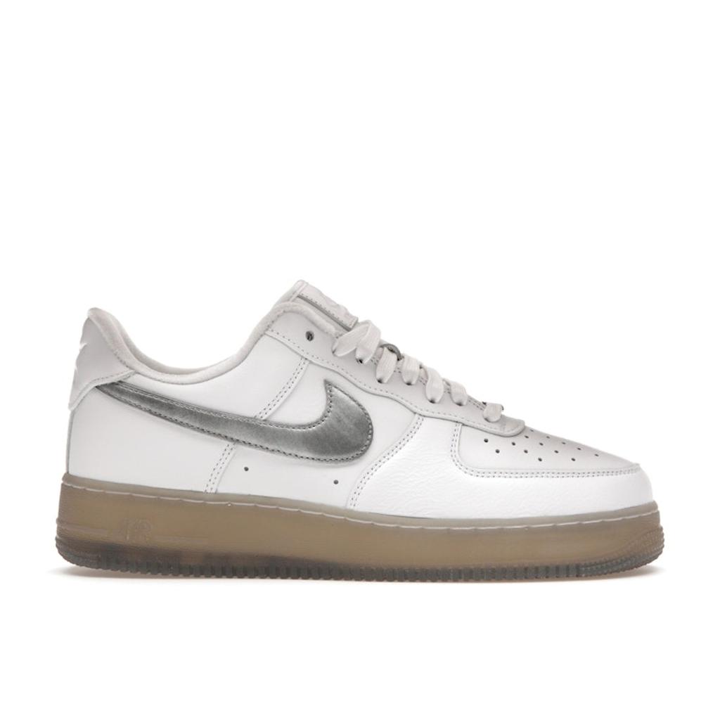 Nike Air Force 1 07 Premium White Metallic Silver Unisex Sneakers Coconut-Milk Hyper-Pink DX3945-100