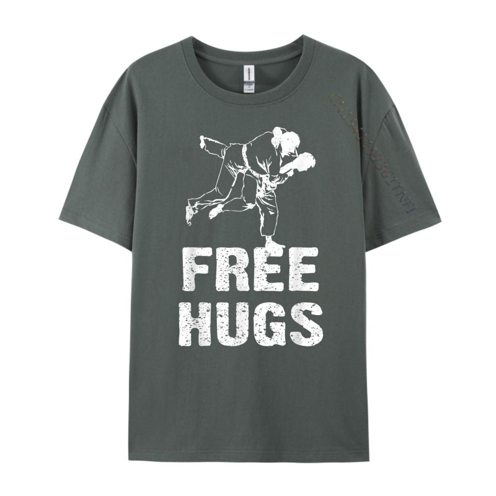 Free Hugs Brazilian Jiu Jitsu Bjj Luxury Clothing Tops Casual Streetwear Men Camiseta Masculina Free Shipping Clothes