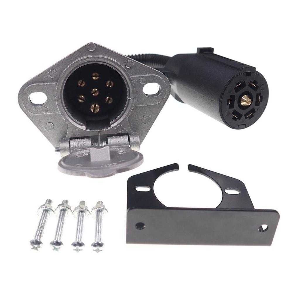 7 Pin Trailer Connector Adapter FOR AMERICAN Blade To Round Socket UAG717 With Replacement Car Accessories