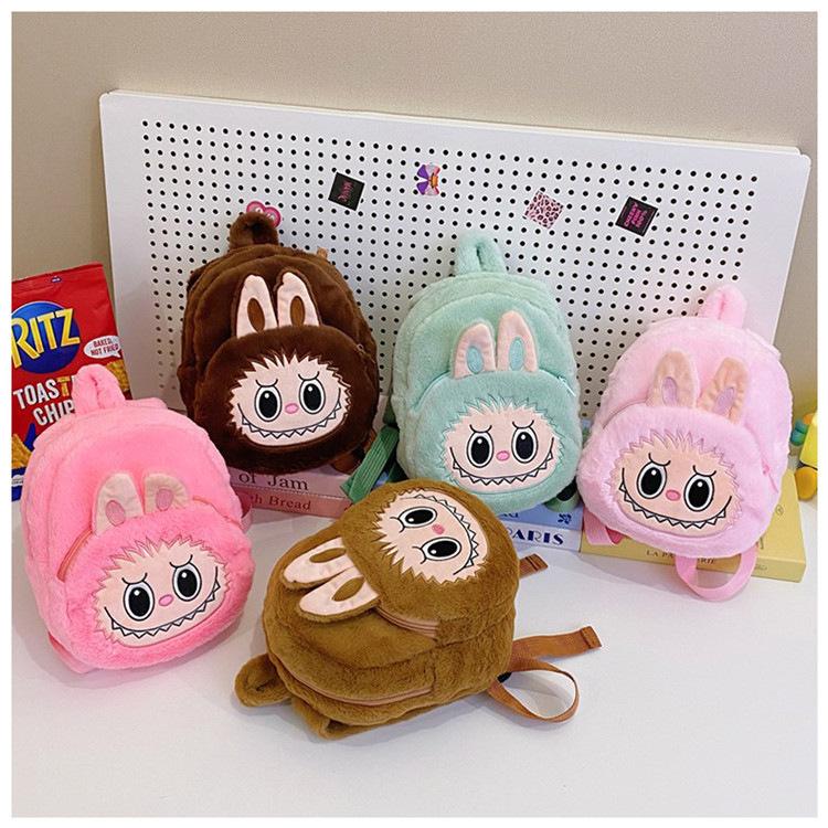 Double Backed Canvas Crossbody, Loose Change Plush Bag, Doll, Children's Backpack