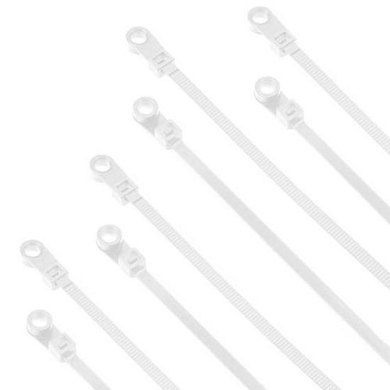 Fixed Head Nylon Screw Hole Cable Tie, Self-Locking Wire Bundle