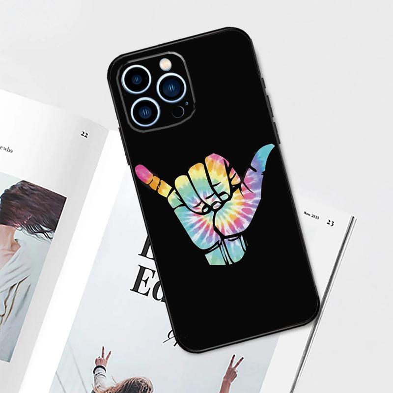 Surfer Surf Hang Loose Shaka Case For iPhone 17 Pro Max 17 Air 11 14 15 16 Pro Max 12 13 mini 16 Plus 16e Phone Cover