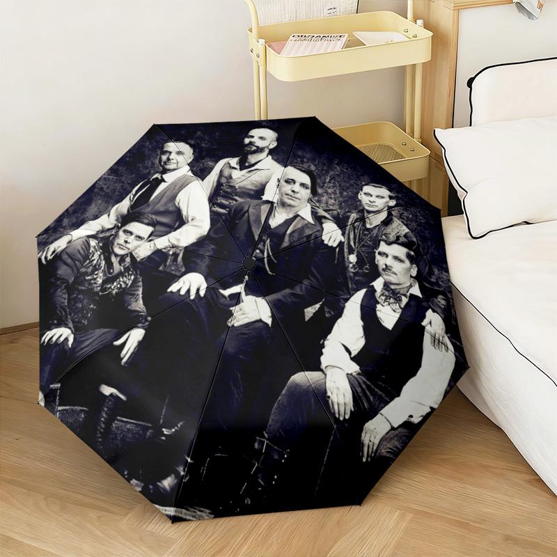 Famous German Rock Heavy Metal Band Rammstein Till Lindemann Umbrella, a Portable Iron Travel and Camping Essential Umbrella H5