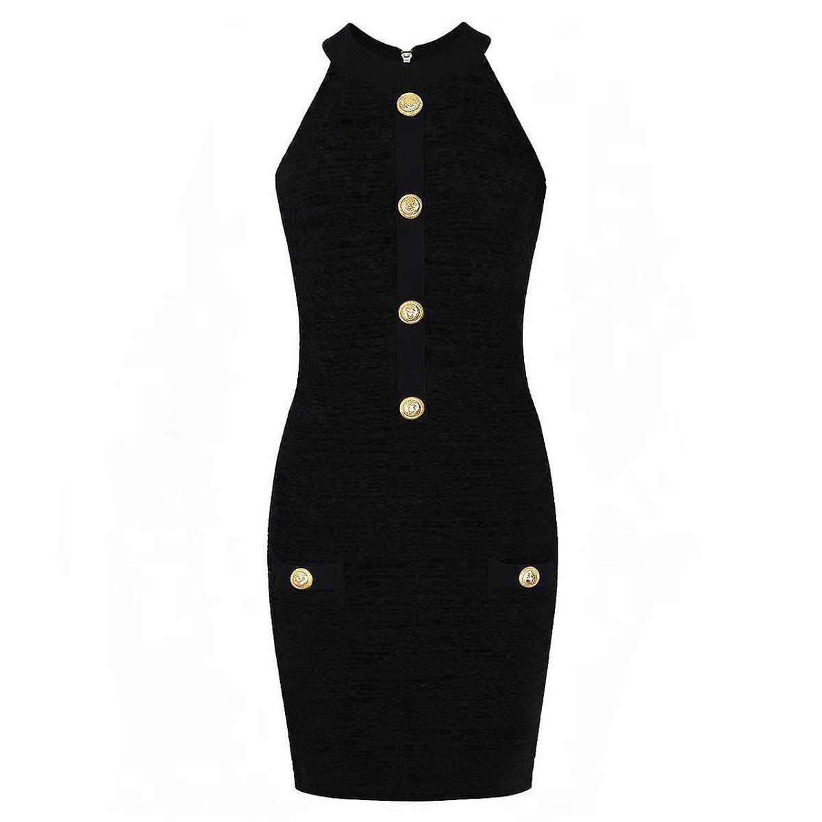 Spot high-end quality spring and autumn new small fragrant style beaded celebrity knitted top + sleeveless dress women 2636 S