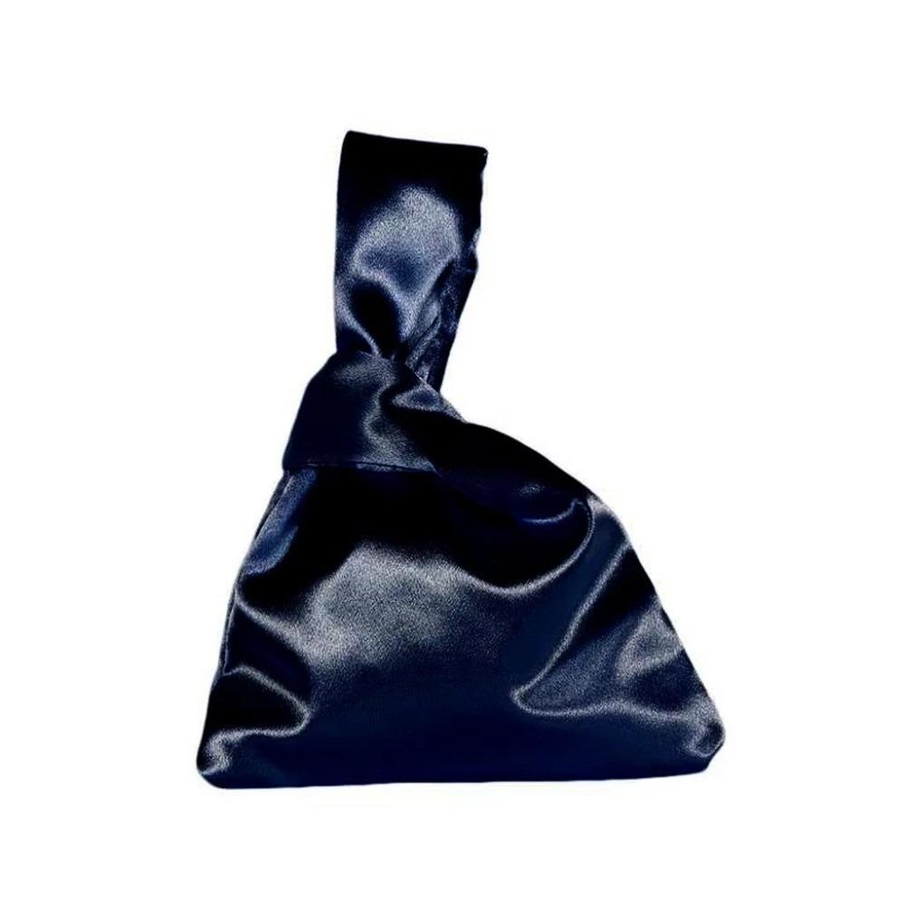 Elegant Silk Satin Wrist Bag Portable Knot Tote Soft Mini Tote Party Occasion