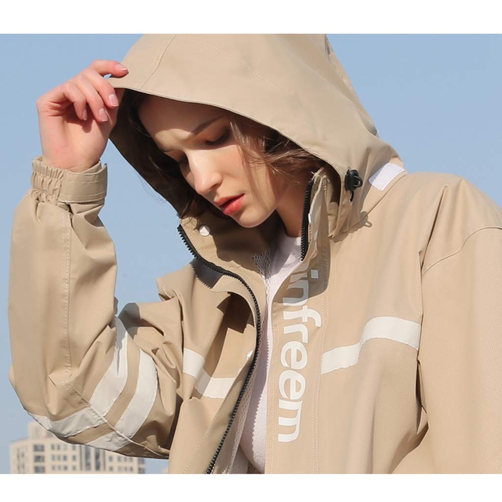 Rainfreem and Rain Suit Suitable for and Khaki Perfect for the Rainy Women's Men's Set, Stain-Resistant, Unisex, Cycling, Motorcycles, Scooters,