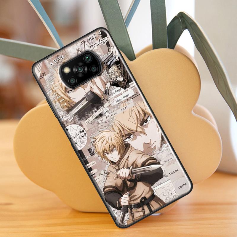 Thorfinn Vinland saga anime Pouzdro Pro Xiaomi Mi 11 Lite 9T 10T 11T Pro POCO X3 Pro X3 GT F1 F2 F3 M4 M3 Pro Pouzdro Kryt