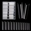 240pcs Natural Clear French False Acrylic Nail Tips Full/Half Cover Tips Coffin Fake Nails UV Gel Manicure Fake Nail