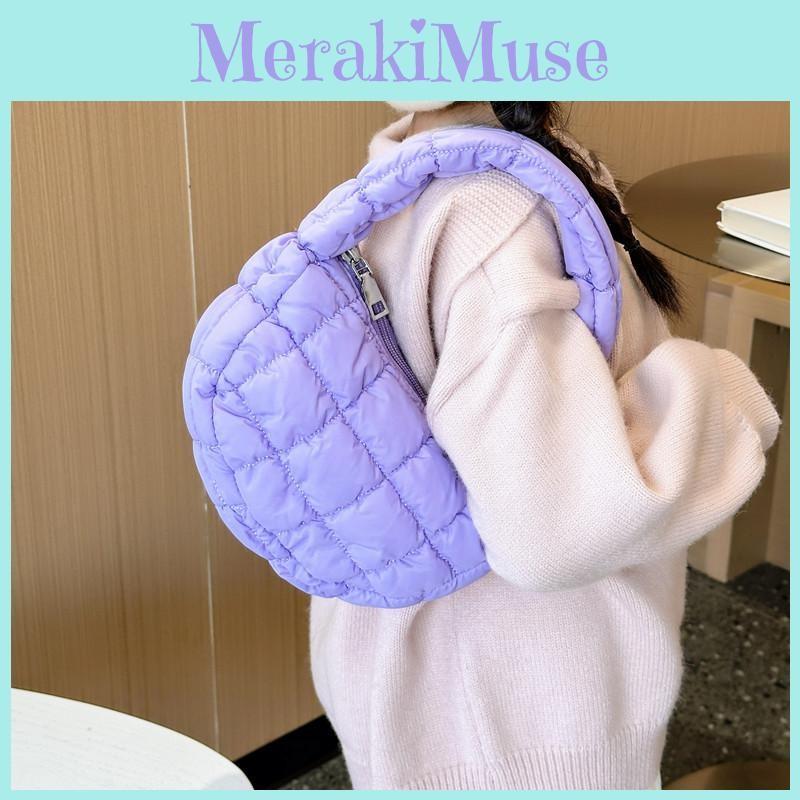 Childrens And Autumn Winter Temperament Portable Simple Texture Girl Cloud Bag