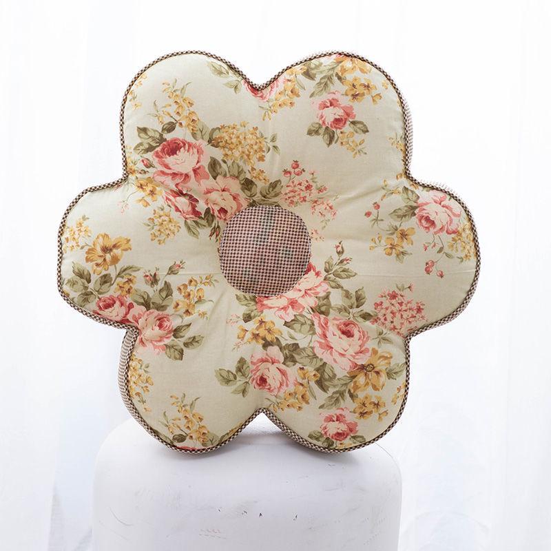 Korejský polštářek s květinami švestky: Celobavlníkový polštářek na zdřímnutí do kanceláře a ložnice