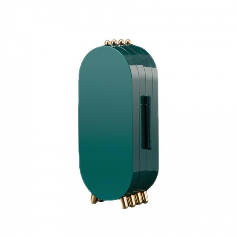 1Pc Light Luxury Jewelry Storage Box Earring Necklace Multi-layer Dust Proof Desktop Container with Mirror Travel Cosmetic Organizer