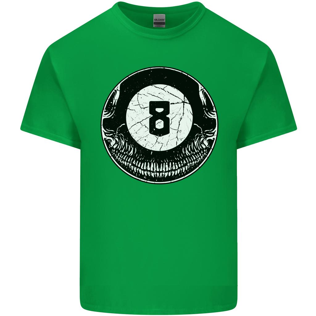 8Ball Skull Pool Player 9Ball Unisexs Light Cotton TShirt