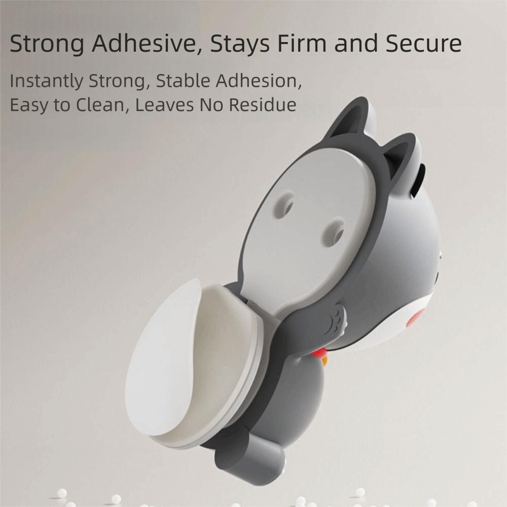Silicone Door Stopper Cartoon Animal Automatic Closing Prevention Anti Pinch Guard Hand Buffer Windproof Function