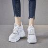 Innere Höheneinlage Herbst und Winter Neue atmungsaktive Dad-Schuhe Plateau Netz Kleine Sport- und Freizeitschuhe A