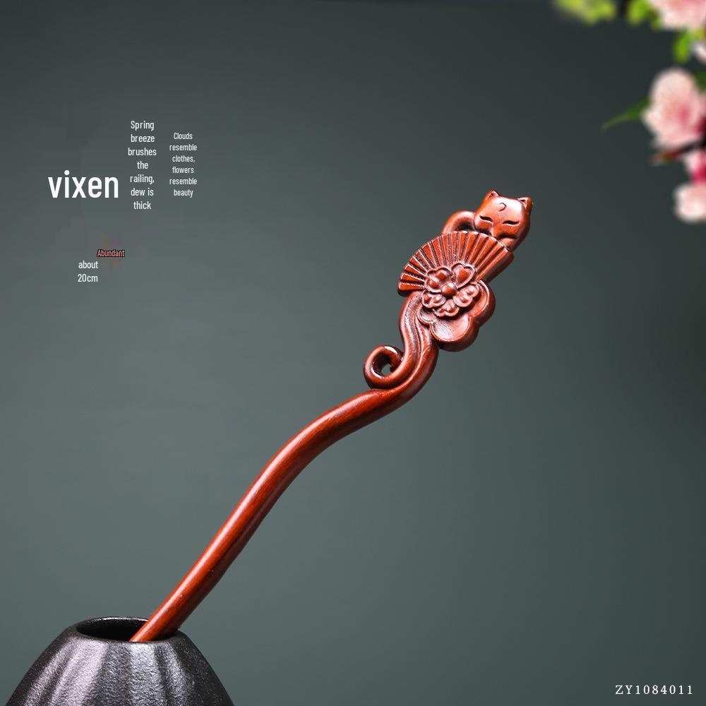 Rosewood Hairpins: Antique-Style Wood Hair Accessories for Hanfu & Qipao