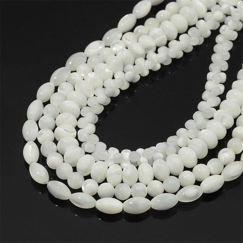 

Natural White Irregular Shell Pearl Round Beads for Handmade DIY Bracelets and Pendants Jewelry Accessories