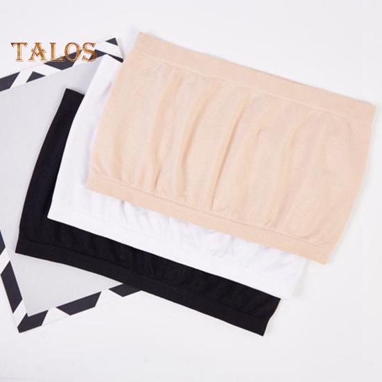 Women Invisible Tube Top Bra Strapless Padded Wireless Anti-slip Push Up Soft Anti-exposure Solid Color Elastic Lady Bandeau Bra Women Underwear