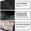 Card Album with Zipper, 9-Pocket 50 Pages Holds 900 Cards, Wear-Resistant and Waterproof, Ideal for Collectors