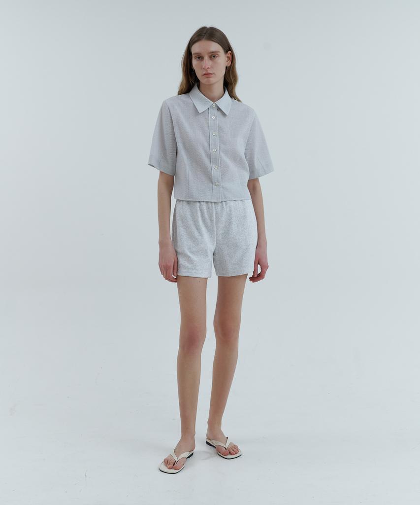 STEP AROUND Terry Half Pants_Light Gray