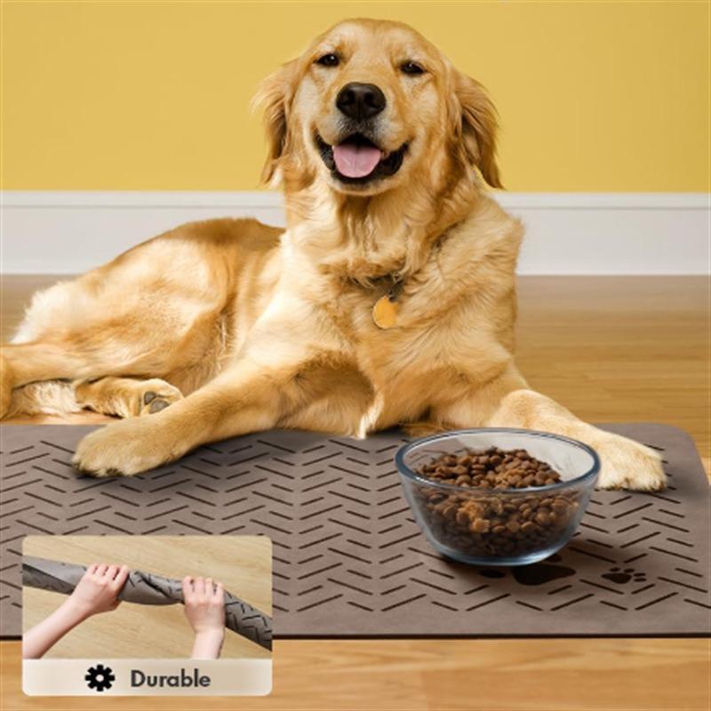 1pc Bone-Shaped Quick-Dry Pet Feeding Mat with Non-Slip Rubber Backing - Stain-Resistant Diatom Mud Dog & Cat Bowl Placemat