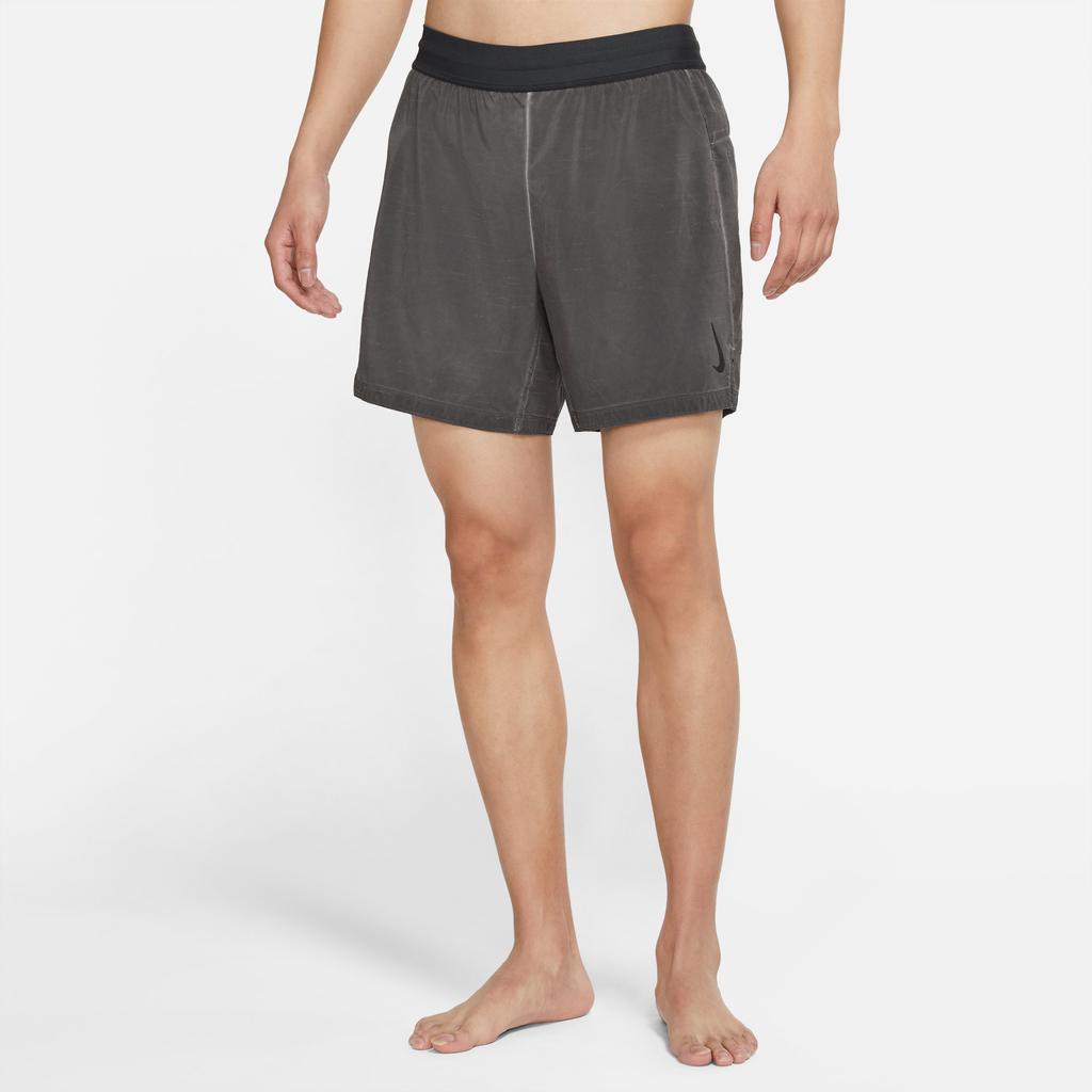 Nike Jóga Dri-FIT 2 v 1 elastický pas Volný střih Ležérní šortky Pánské kalhoty Uhlově černá CZ2295-060