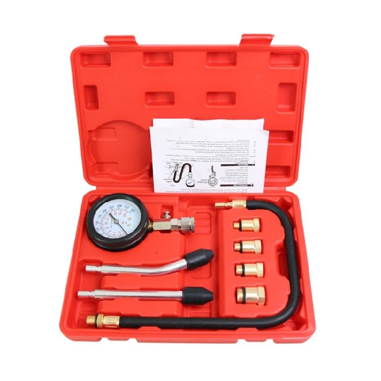 8Pcs Auto Tool Gauges Compression Tester Petrol Engine Pressure Gauges